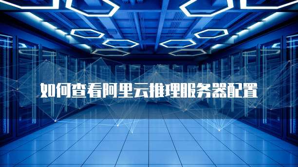 如何查看阿里云推理服务器配置