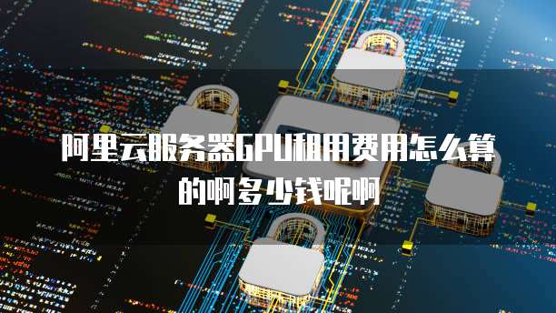 阿里云服务器GPU租用费用怎么算的啊多少钱呢啊