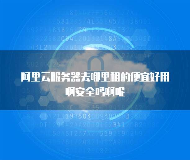 阿里云服务器去哪里租的便宜好用啊安全吗啊呢