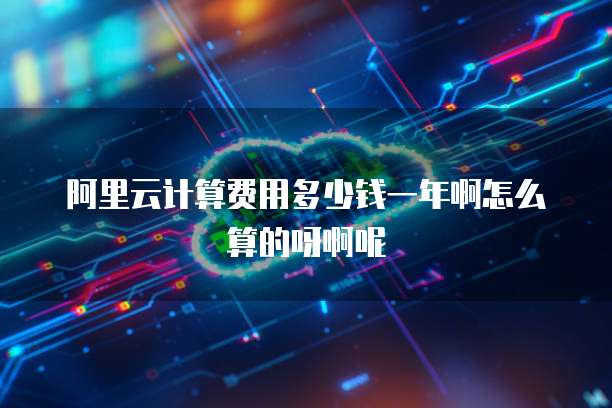 阿里云计算费用多少钱一年啊怎么算的呀啊呢