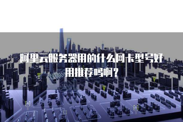 阿里云服务器用的什么网卡型号好用推荐吗啊?