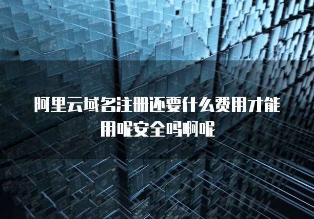 阿里云域名注册还要什么费用才能用呢安全吗啊呢