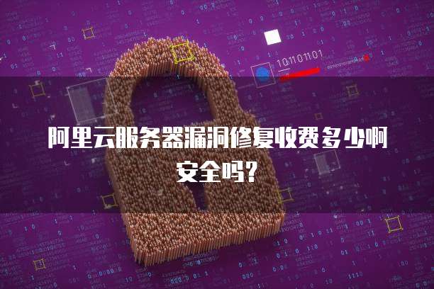 阿里云服务器漏洞修复收费多少啊安全吗？