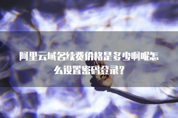 阿里云域名续费价格是多少啊呢怎么设置密码登录?