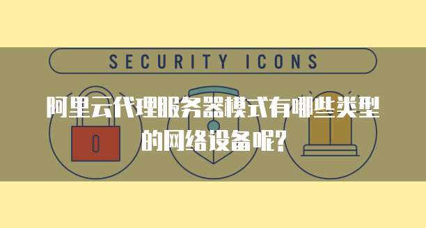 阿里云代理服务器模式有哪些类型的网络设备呢?