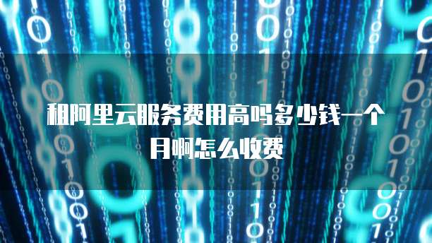 租阿里云服务费用高吗多少钱一个月啊怎么收费