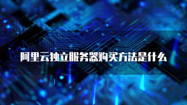 阿里云独立服务器购买方法是什么