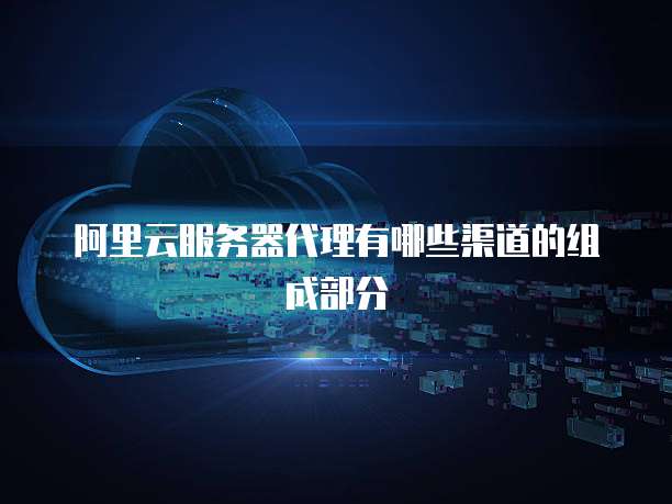 阿里云服务器代理有哪些渠道的组成部分