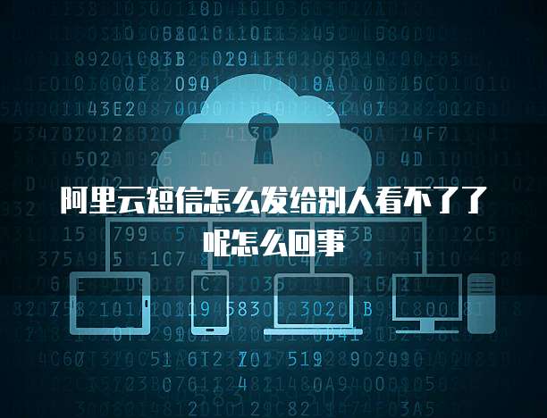 阿里云短信怎么发给别人看不了了呢怎么回事