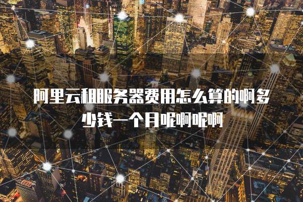 阿里云租服务器费用怎么算的啊多少钱一个月呢啊呢啊