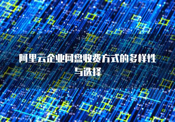 阿里云企业网盘收费方式的多样性与选择