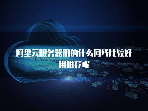 阿里云服务器用的什么网线比较好用推荐呢