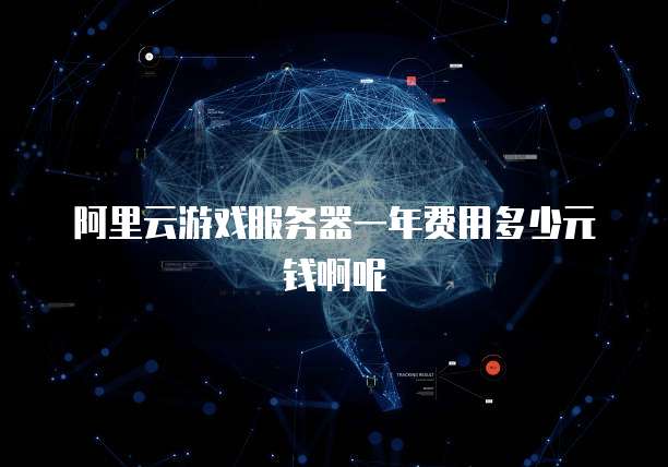 阿里云游戏服务器一年费用多少元钱啊呢