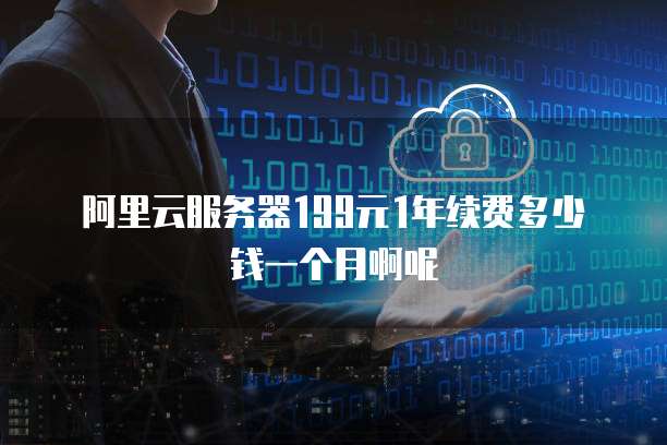 阿里云服务器199元1年续费多少钱一个月啊呢