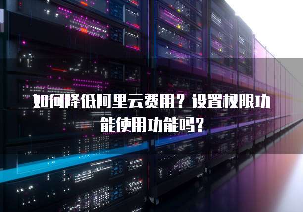 如何降低阿里云费用?设置权限功能使用功能吗?