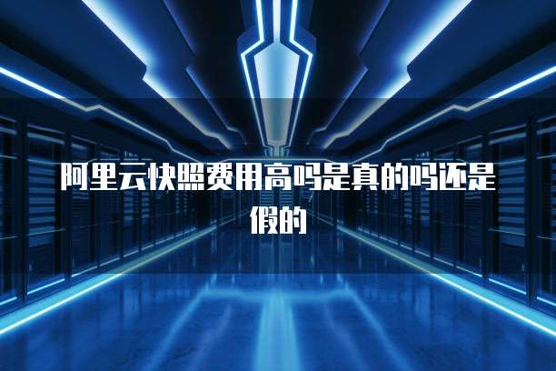 阿里云快照费用高吗是真的吗还是假的