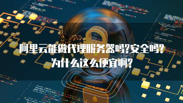 阿里云能做代理服务器吗?安全吗?为什么这么便宜啊?