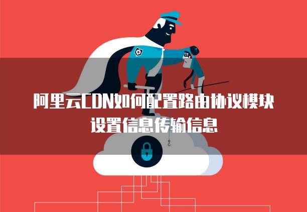 阿里云CDN如何配置路由协议模块设置信息传输信息