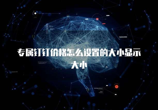 专属钉钉价格怎么设置的大小显示大小