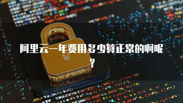 阿里云一年费用多少算正常的啊呢？