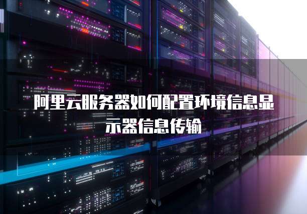 阿里云服务器如何配置环境信息显示器信息传输