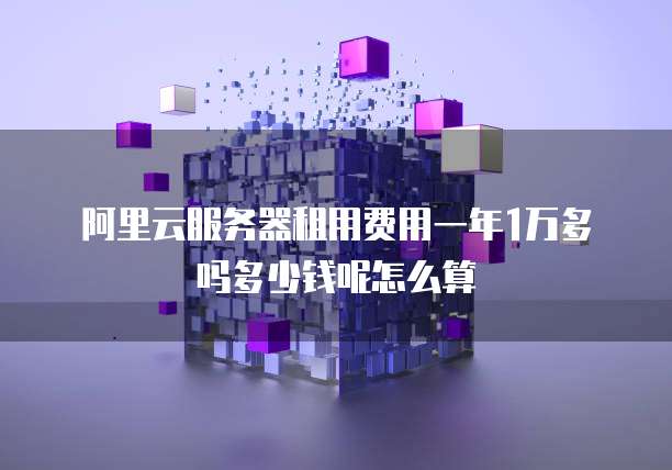 阿里云服务器租用费用一年1万多吗多少钱呢怎么算