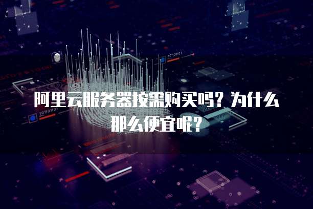 阿里云服务器按需购买吗?为什么那么便宜呢?