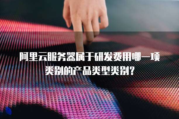 阿里云服务器属于研发费用哪一项类别的产品类型类别？