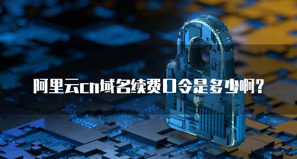 阿里云cn域名续费口令是多少啊？