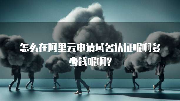 怎么在阿里云申请域名认证呢啊多少钱呢啊?