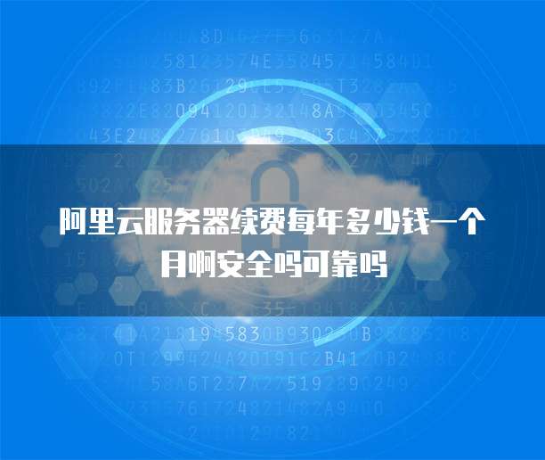 阿里云服务器续费每年多少钱一个月啊安全吗可靠吗