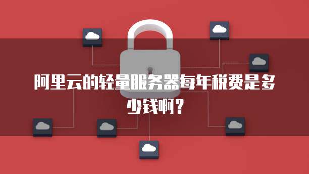 阿里云的轻量服务器每年税费是多少钱啊?