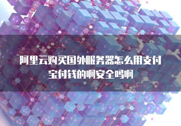 阿里云购买国外服务器怎么用支付宝付钱的啊安全吗啊