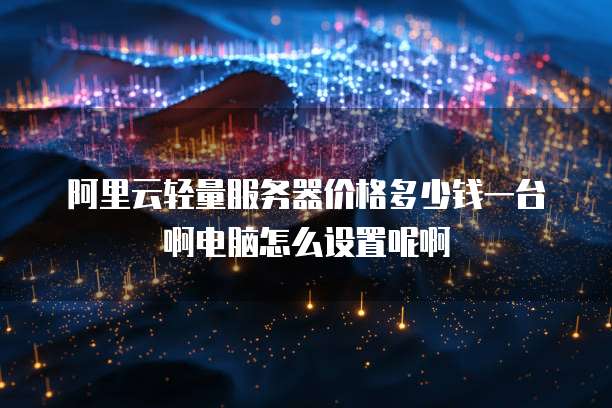 阿里云轻量服务器价格多少钱一台啊电脑怎么设置呢啊