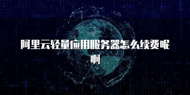 阿里云轻量应用服务器怎么续费呢啊