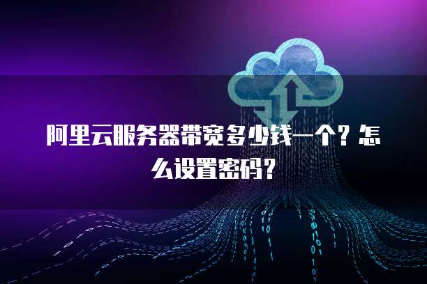 阿里云服务器带宽多少钱一个?怎么设置密码?