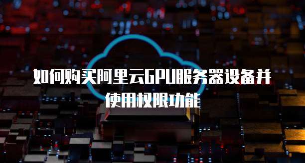 如何购买阿里云GPU服务器设备并使用权限功能
