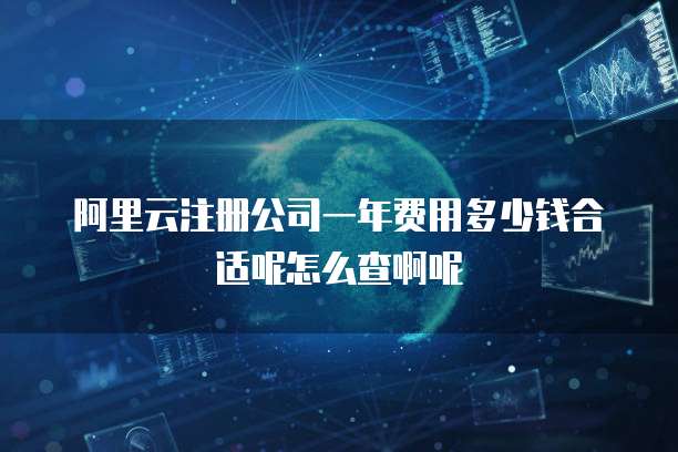 阿里云注册公司一年费用多少钱合适呢怎么查啊呢