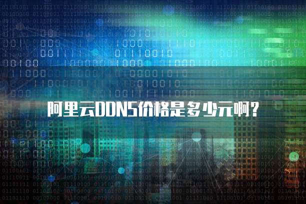 阿里云DDNS价格是多少元啊?