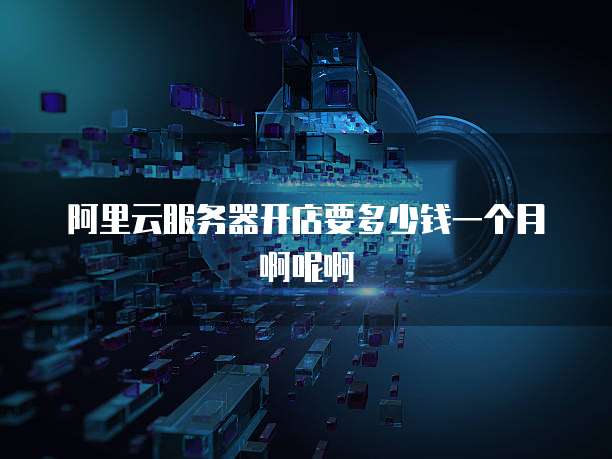阿里云服务器开店要多少钱一个月啊呢啊