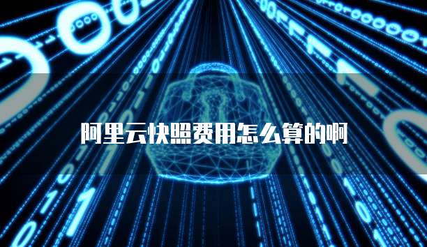 阿里云快照费用怎么算的啊