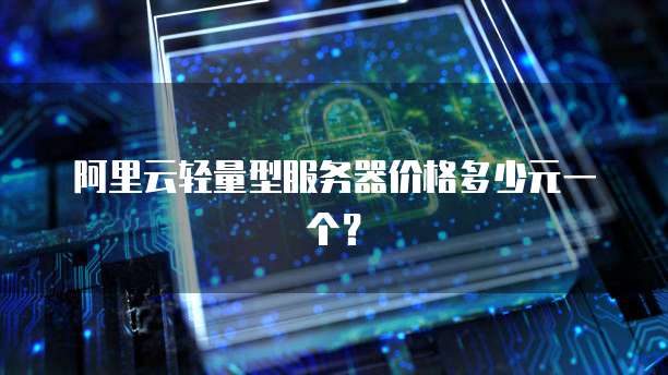 阿里云轻量型服务器价格多少元一个？