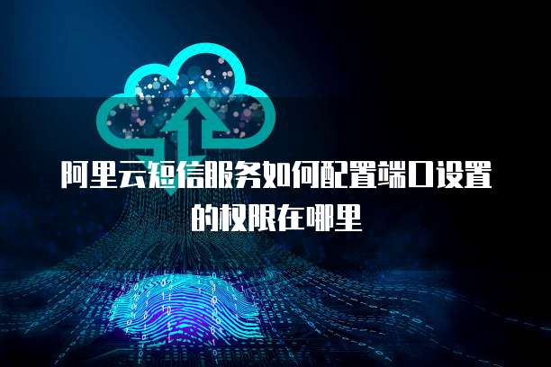 阿里云短信服务如何配置端口设置的权限在哪里