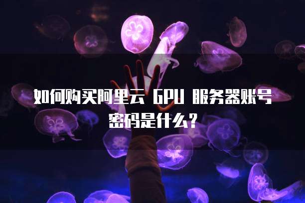 如何购买阿里云 GPU 服务器账号密码是什么?