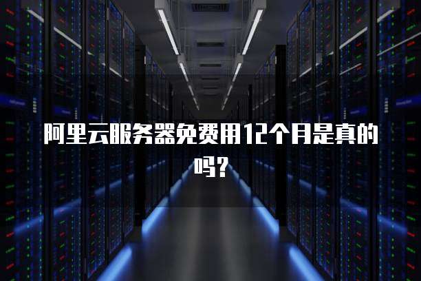 阿里云服务器免费用12个月是真的吗?