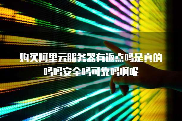 购买阿里云服务器有返点吗是真的吗吗安全吗可靠吗啊呢