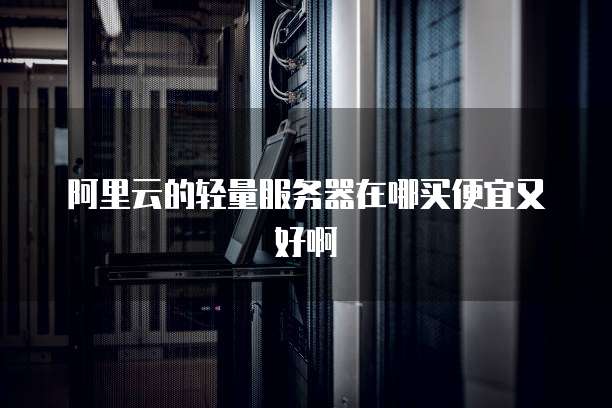 阿里云的轻量服务器在哪买便宜又好啊