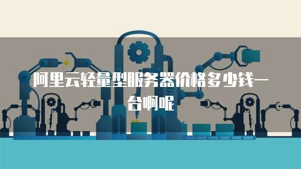 阿里云轻量型服务器价格多少钱一台啊呢