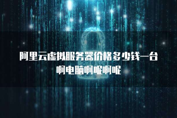 阿里云虚拟服务器价格多少钱一台啊电脑啊呢啊呢
