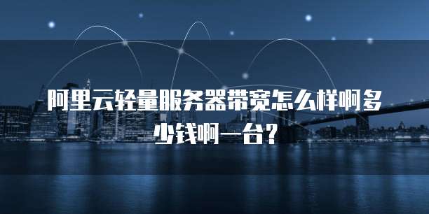 阿里云轻量服务器带宽怎么样啊多少钱啊一台?